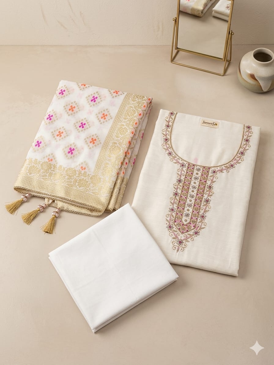 Banarasi Bandhani Suit
