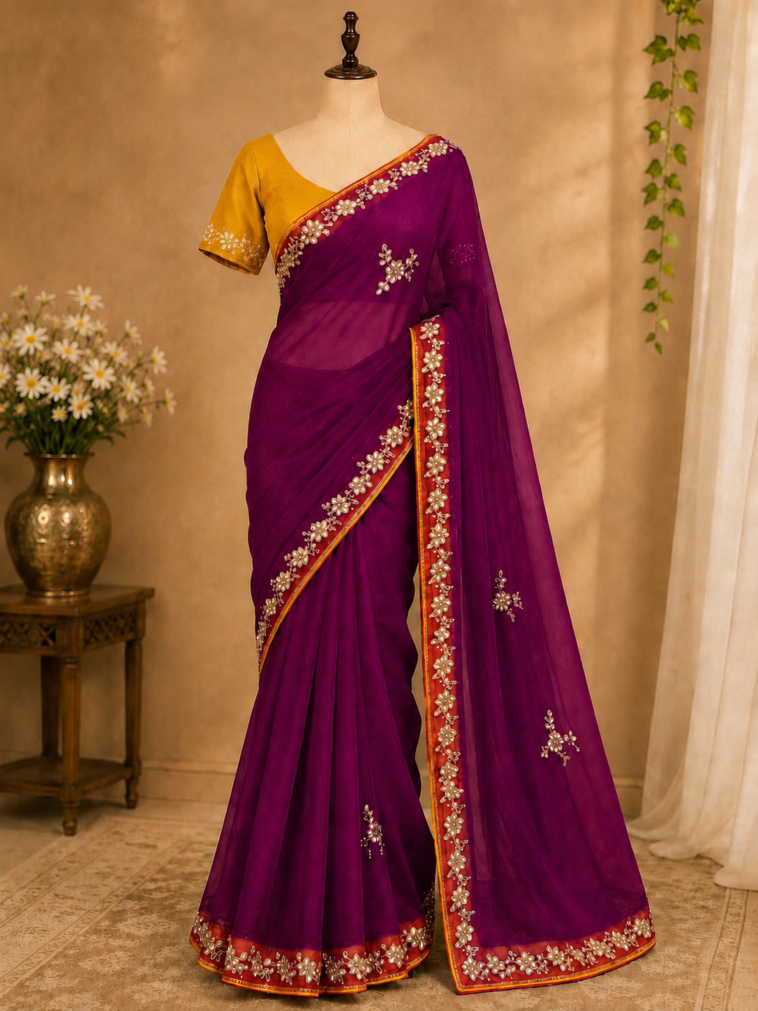 SS-KD-25XX-Chiffon Saree