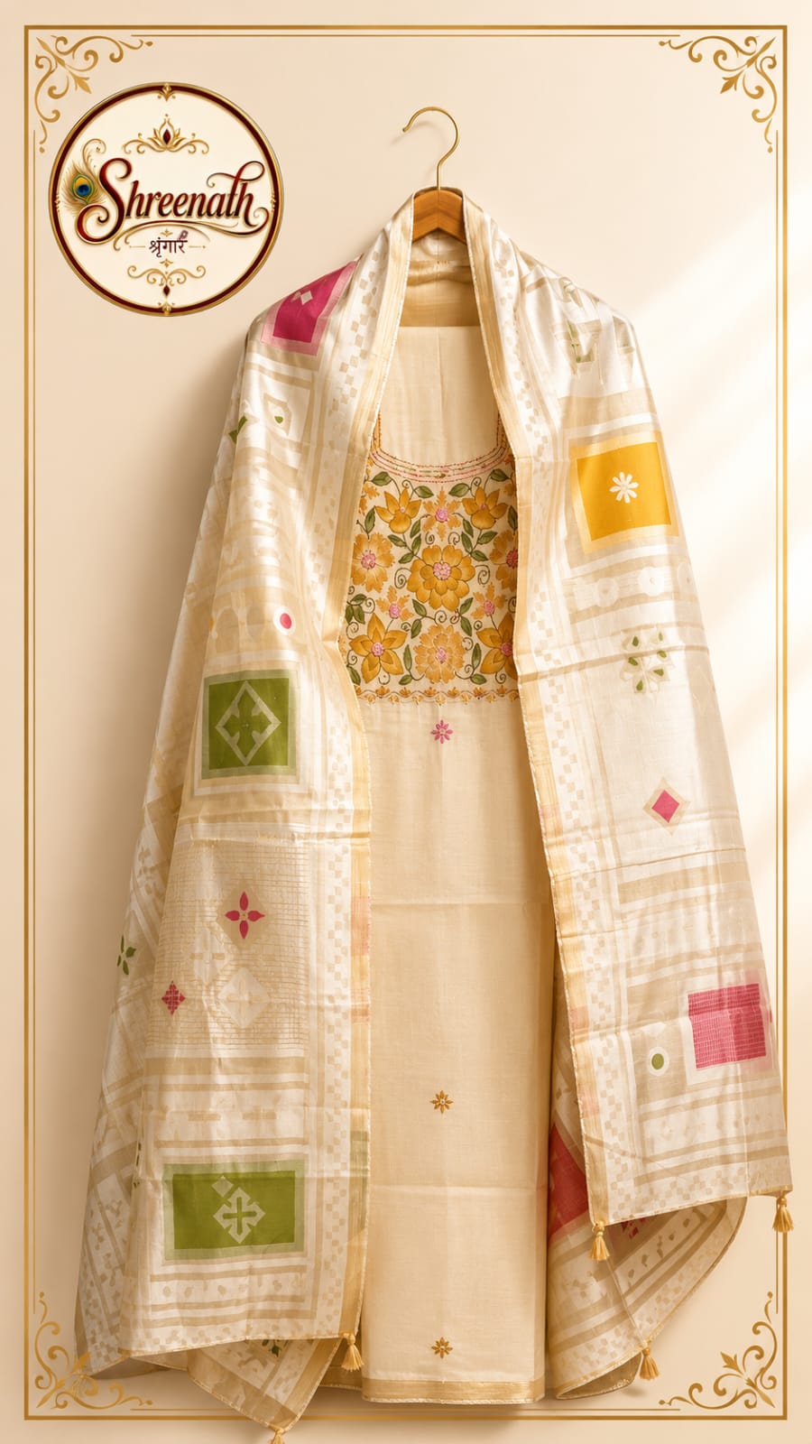 Kasavu Bagh Chanderi Suit