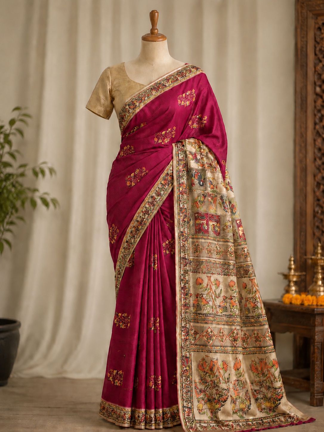 Digital Pari Silk Saree