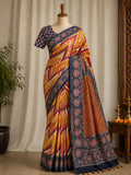 Digital Pari Silk Saree