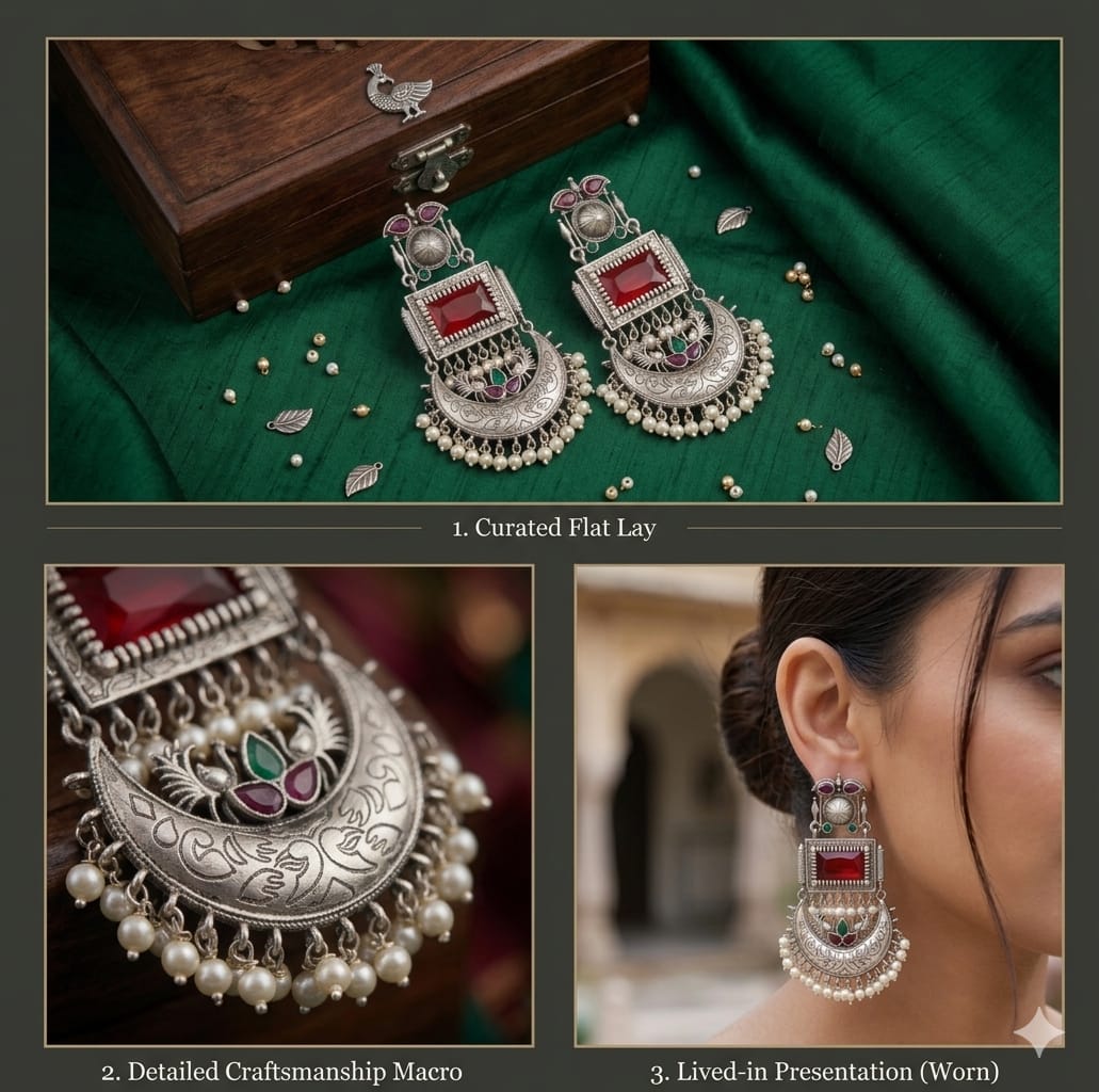 Mor Chandbali Danglers 🦚✨