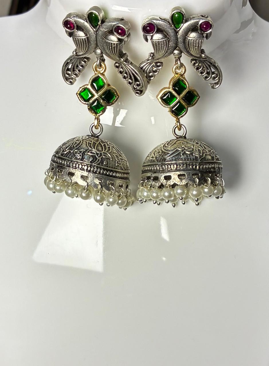 Tota Parrot Jhumkas 🦜✨